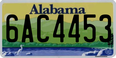 AL license plate 6AC4453