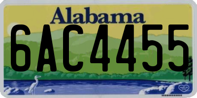 AL license plate 6AC4455