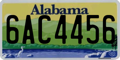 AL license plate 6AC4456