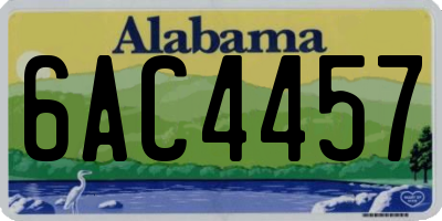 AL license plate 6AC4457