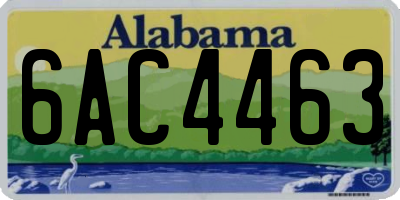 AL license plate 6AC4463