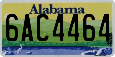 AL license plate 6AC4464