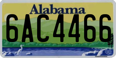 AL license plate 6AC4466