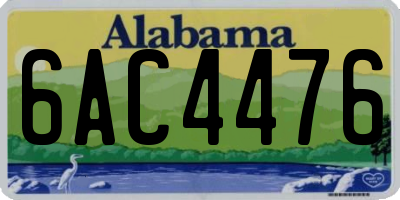 AL license plate 6AC4476