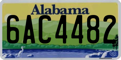 AL license plate 6AC4482