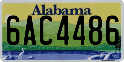 AL license plate 6AC4486
