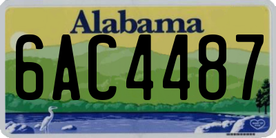 AL license plate 6AC4487