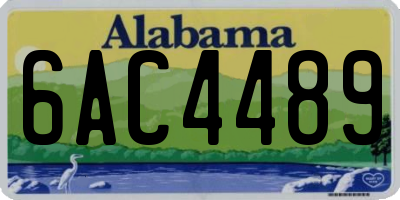 AL license plate 6AC4489