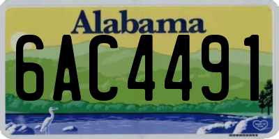 AL license plate 6AC4491