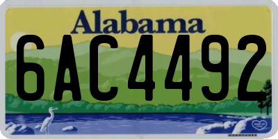 AL license plate 6AC4492