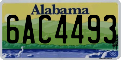 AL license plate 6AC4493