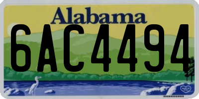 AL license plate 6AC4494