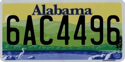 AL license plate 6AC4496
