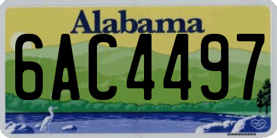 AL license plate 6AC4497