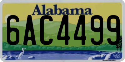 AL license plate 6AC4499
