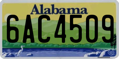AL license plate 6AC4509