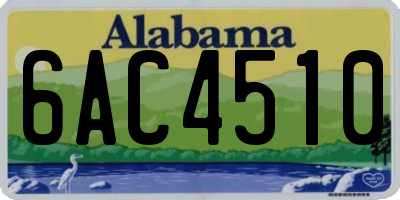 AL license plate 6AC4510