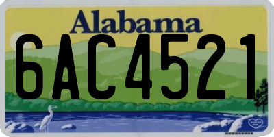 AL license plate 6AC4521