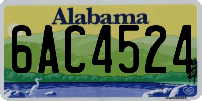 AL license plate 6AC4524