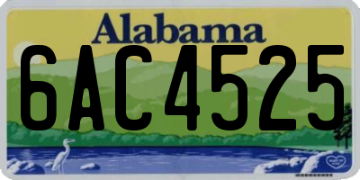 AL license plate 6AC4525