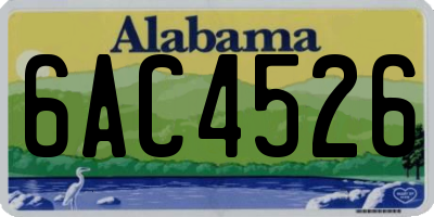 AL license plate 6AC4526