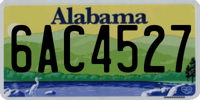 AL license plate 6AC4527