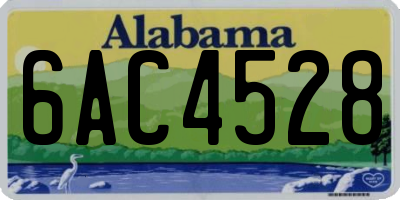 AL license plate 6AC4528