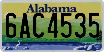 AL license plate 6AC4535