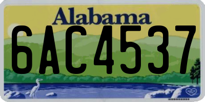 AL license plate 6AC4537
