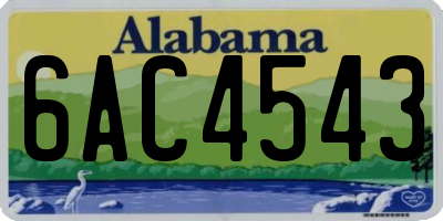 AL license plate 6AC4543