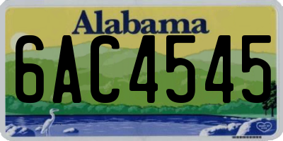 AL license plate 6AC4545