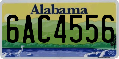 AL license plate 6AC4556