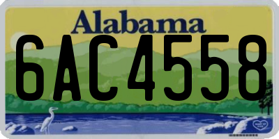 AL license plate 6AC4558