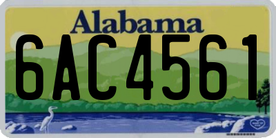 AL license plate 6AC4561