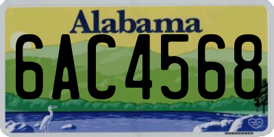 AL license plate 6AC4568