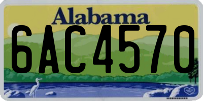 AL license plate 6AC4570