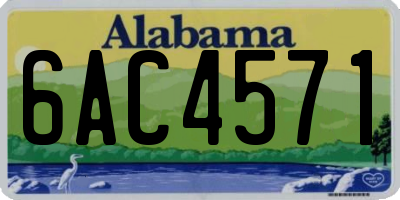 AL license plate 6AC4571