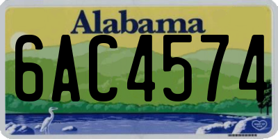 AL license plate 6AC4574