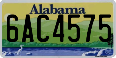 AL license plate 6AC4575