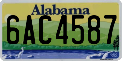 AL license plate 6AC4587