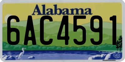 AL license plate 6AC4591