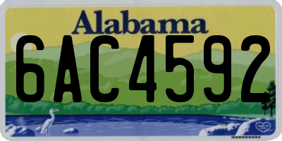 AL license plate 6AC4592