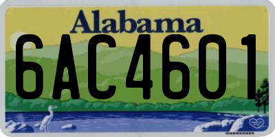 AL license plate 6AC4601