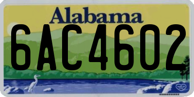 AL license plate 6AC4602