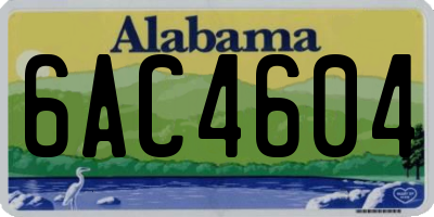 AL license plate 6AC4604
