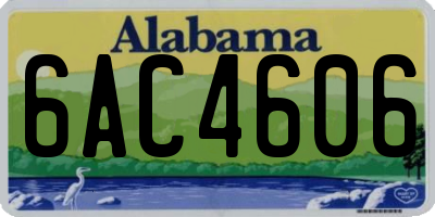 AL license plate 6AC4606