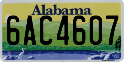 AL license plate 6AC4607