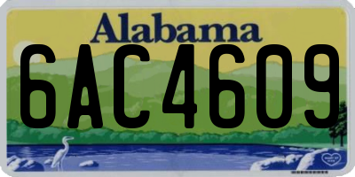 AL license plate 6AC4609
