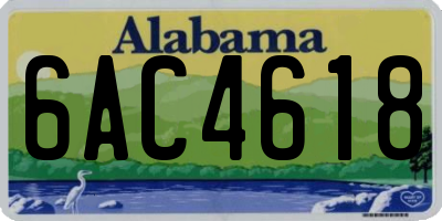 AL license plate 6AC4618