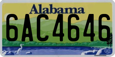 AL license plate 6AC4646